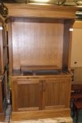 Wooden TV Entertainment Centre Cabinet - £5+VAT loading applied to this lot