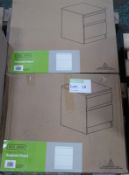 2x Hygena Harpur Bedside Cabinets - Please note there will be a loading fee of £5 on this