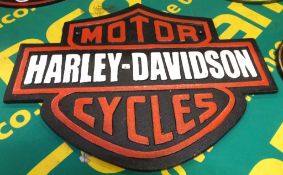 Cast Iron Motorbike Sign - Harley Davidson