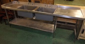 8ft double sink & drainer - Please note there will be a loading fee of £5 on this item