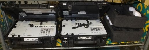 2x FM Electronics FM2000 Alarm Systems in cases