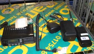 I-COM UHF transceiver IC-F210, mic, speaker, I-COM walkie talkie