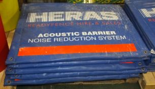 6x Heras Fencing Acousitc Barrier Noise Reduction system panels - Please note there will b