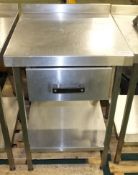2ft x 2ft stainless table with drawer