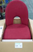 Pair Of Emmett Red Upholstered chairs - Please note there will be a loading fee of £5 on