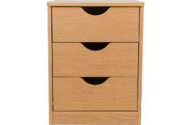 Pagnell 3 Drawer Chest Oak Effect - Please note there will be a loading fee of £5 on this