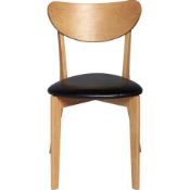 2x Merrick Oak Chairs Faux Leather