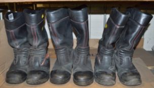 3x Pairs Jolly Safety Boots CE 0498 EN 15090:2008 Size 44 - Used