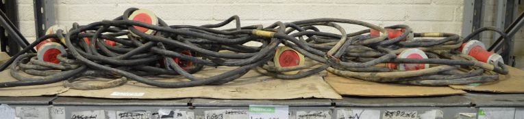 5x Extension Cables 14m 32A