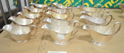 14x Silver Plated Gravy Boats