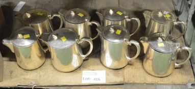 8x Silver Plated Teapots