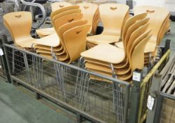 33x Bent Beech Plywood Chairs