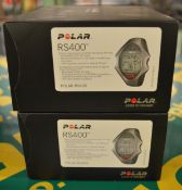 2x Polar Running Computer/Heart Rate Monitor RS400