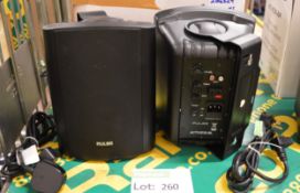 Pulse Active Speakers 30-BL - 30W - With Brackets - Look New