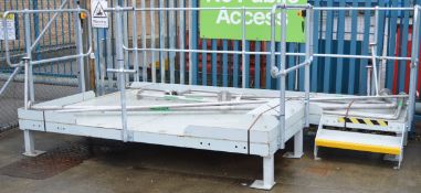 Loading Platform - Approx 3.7m x 2.1m x 0.4m high excl barriers, Approx 15m 1" & 2" Pipewo
