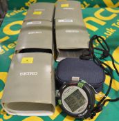 5x Seiko Electronic Stopwatches S054 in Cases