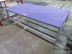 Metal frame wooden top work bench - 2010 x 1010 x 765mm (LxDxH)