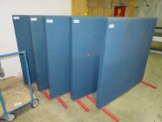 5x Free standing double sided notice boards / dividers - 1520 x 85x 1440mm (LxDxH)
