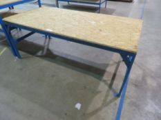 Metal frame wooden top work bench - 2000 x 1000 x 760mm (LxDxH)
