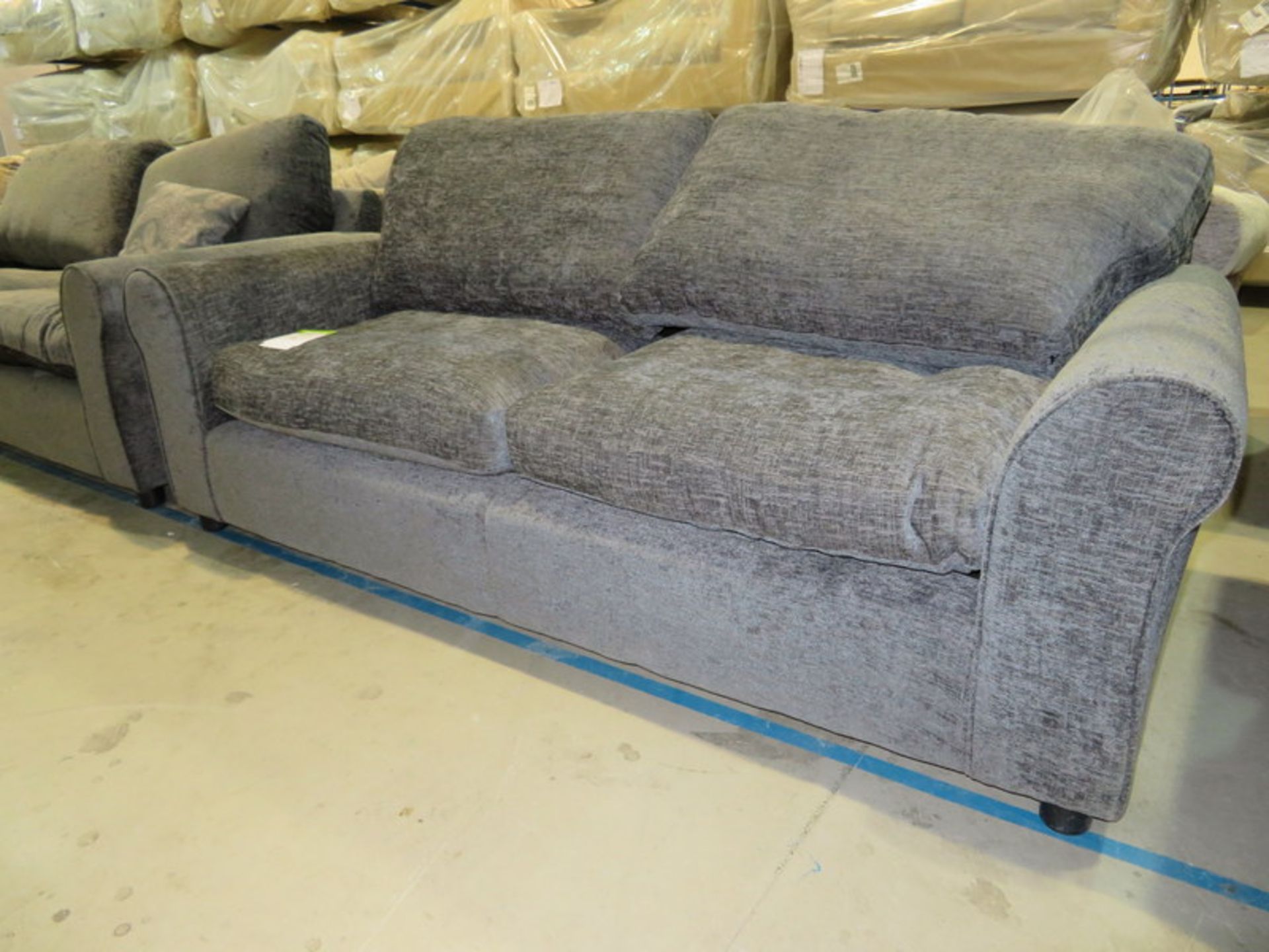 3 Seater charcoal sofa. Ex Display - 1950 x 850mm (LxD) - Image 2 of 3