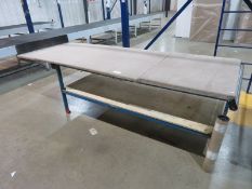 Metal frame tilt work bench - 2830 x 1000 x 800mm