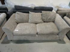 2 Seater beige sofa. Ex Display - 1920 x 860mm (LxD)