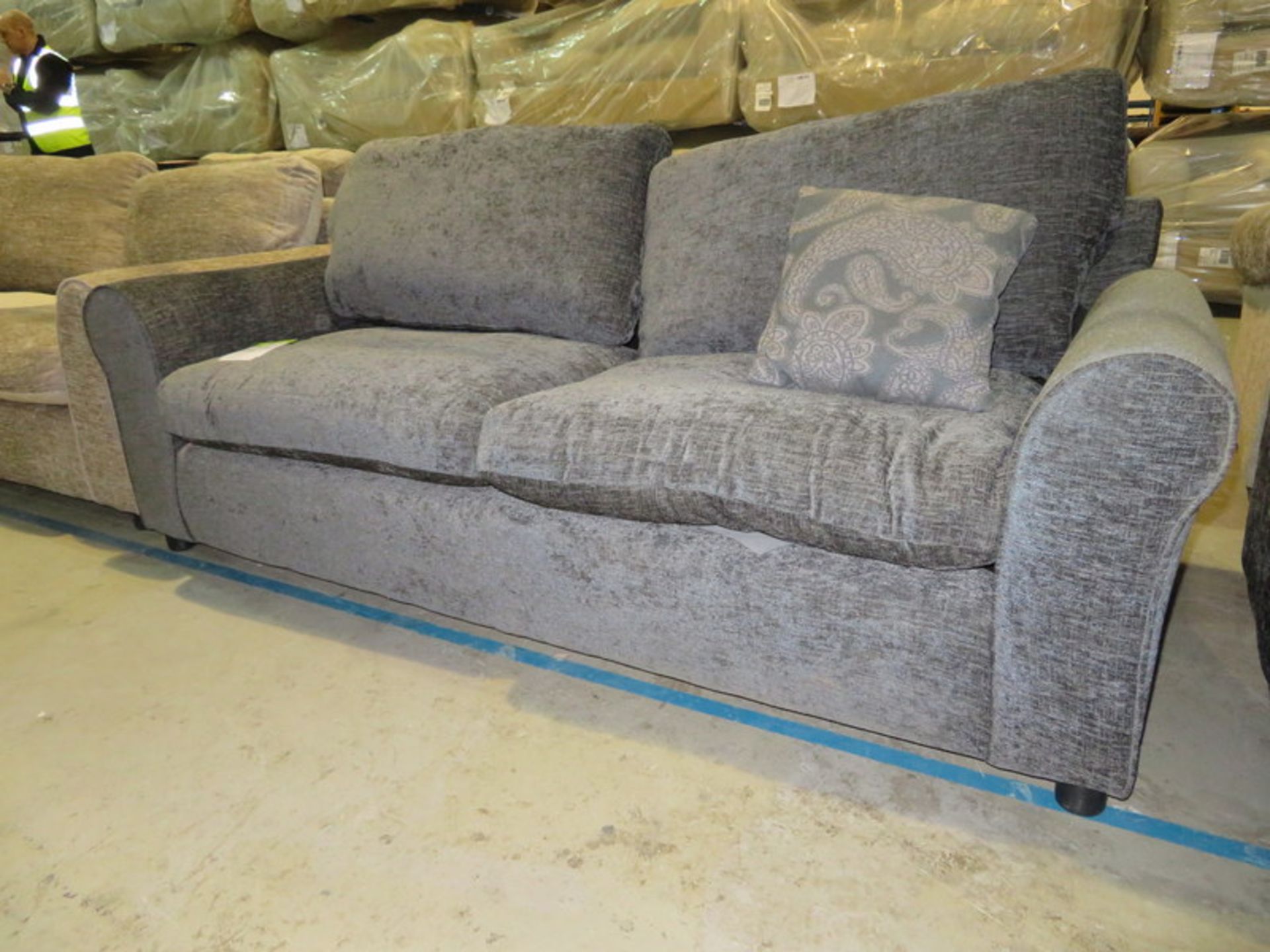 3 Seater charcoal sofa. Ex Display - 1950 x 850mm (LxD) - Image 2 of 3