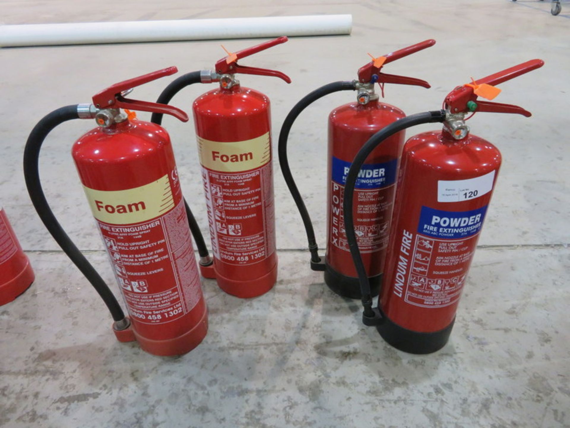 2x Power & 2x Foam fire extinguisher