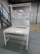 UK Work Benches - Metal frame work station - 1200 x 920 x 2050mm (LxDxH)