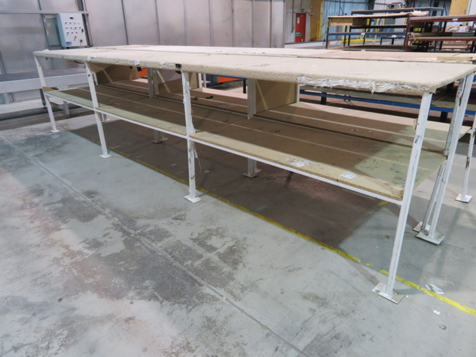 Metal shelving unit - 5300 x 800 x 1200mm (LxDxH)