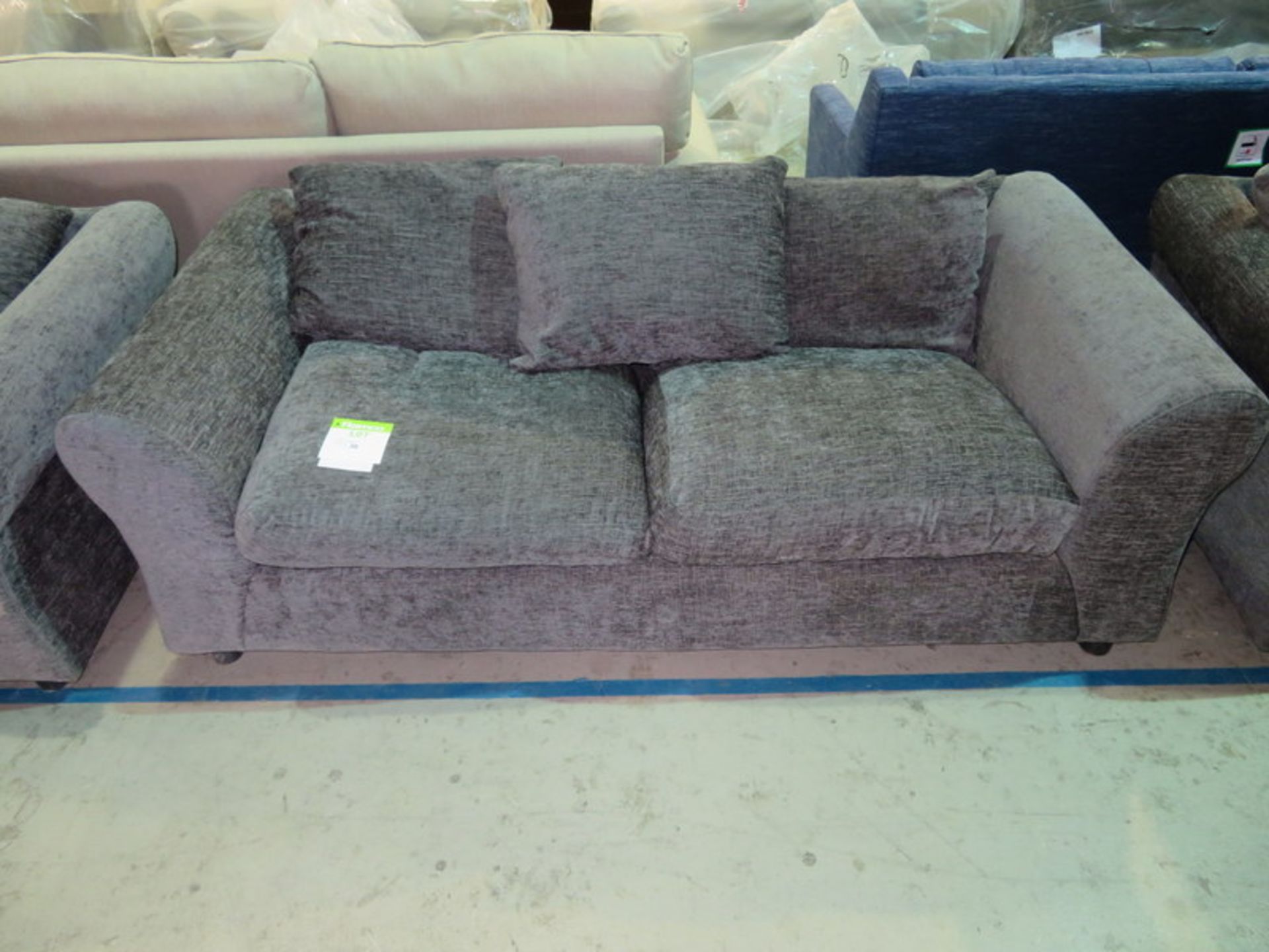 3 Seater charcoal sofa. Ex Display - 1900 x 860mm (LxD)