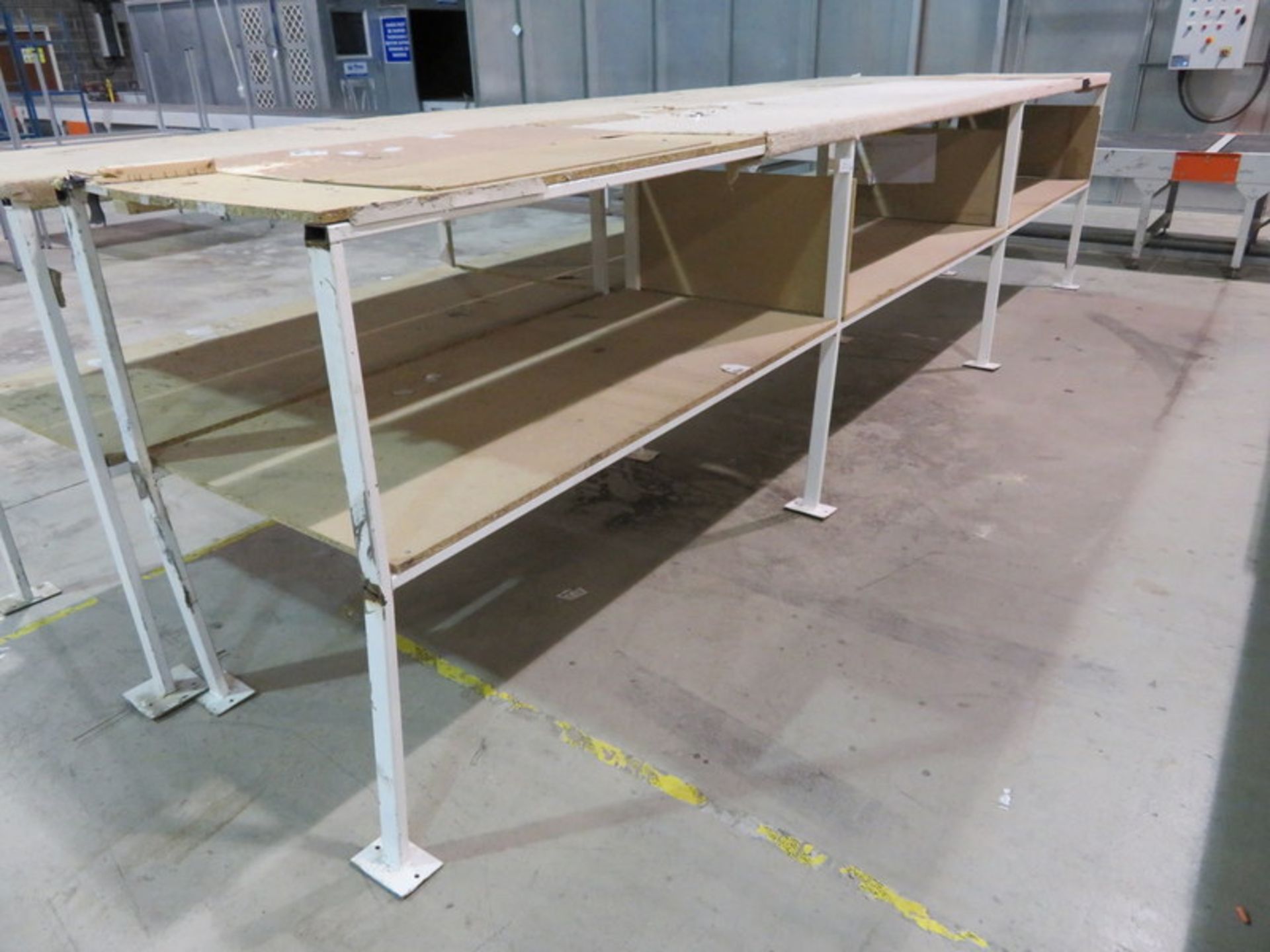 Metal shelving unit - 5300 x 800 x 1200mm (LxDxH)