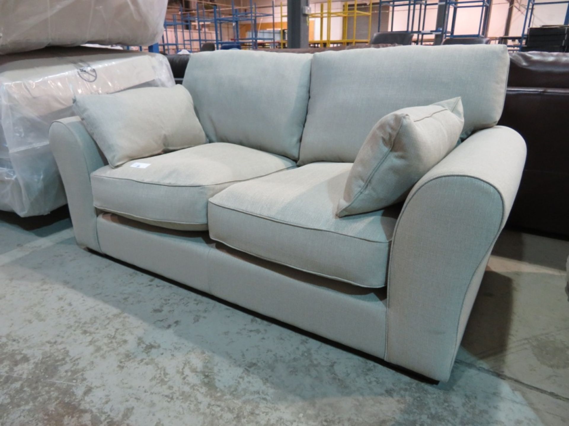 2 Seater beige sofa. Ex Display - 1770 x 960mm (LxD) - Bild 2 aus 3