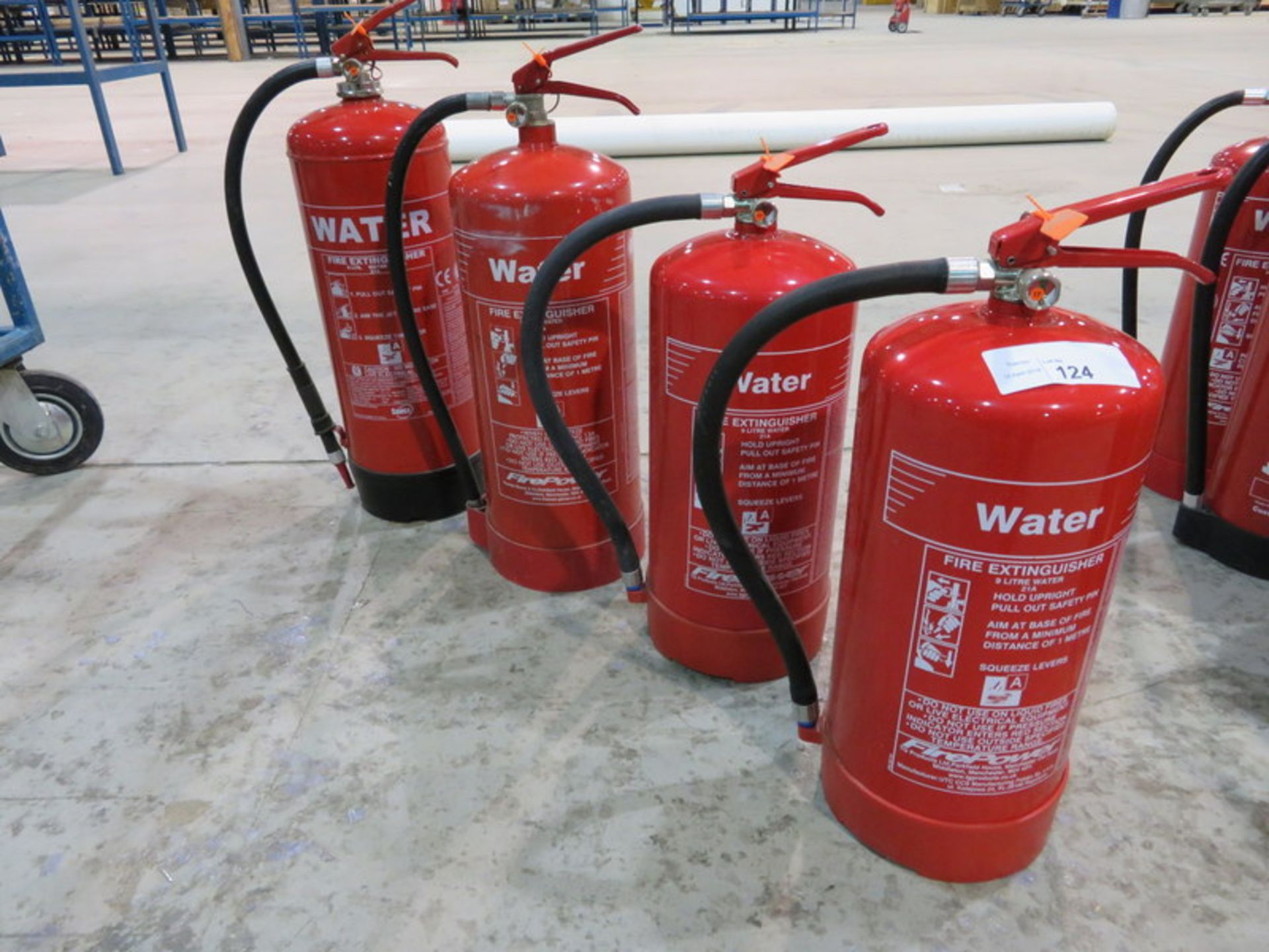 4x Water fire extinguisher