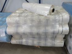 Pallet to include 19 large spools of clear polythene packing bags