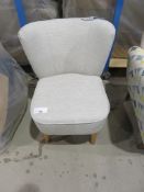 Single beige fabric chair. Ex Display - 610 x 680mm (LxD)