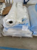 Pallet to include 8 large spools of clear polythene packing bags