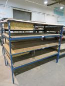 2x Metal frame wooden top work bench - 2000 x 1000 x 880mm (LxDxH)