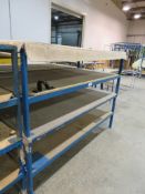2x Metal frame wooden top work bench - 2000 x 1000 x 780mm (LxDxH)