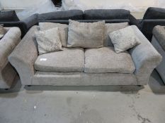 2 Seater beige sofa. Ex Display - 1920 x 860mm (LxD)