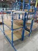 2x Metal frame storage shelf units 3 tier - 1000 x 560 x 1320mm (LxDxH)