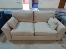 3 Seater beige sofa. New in factory wrapping - 2030 x 980mm (LxD)