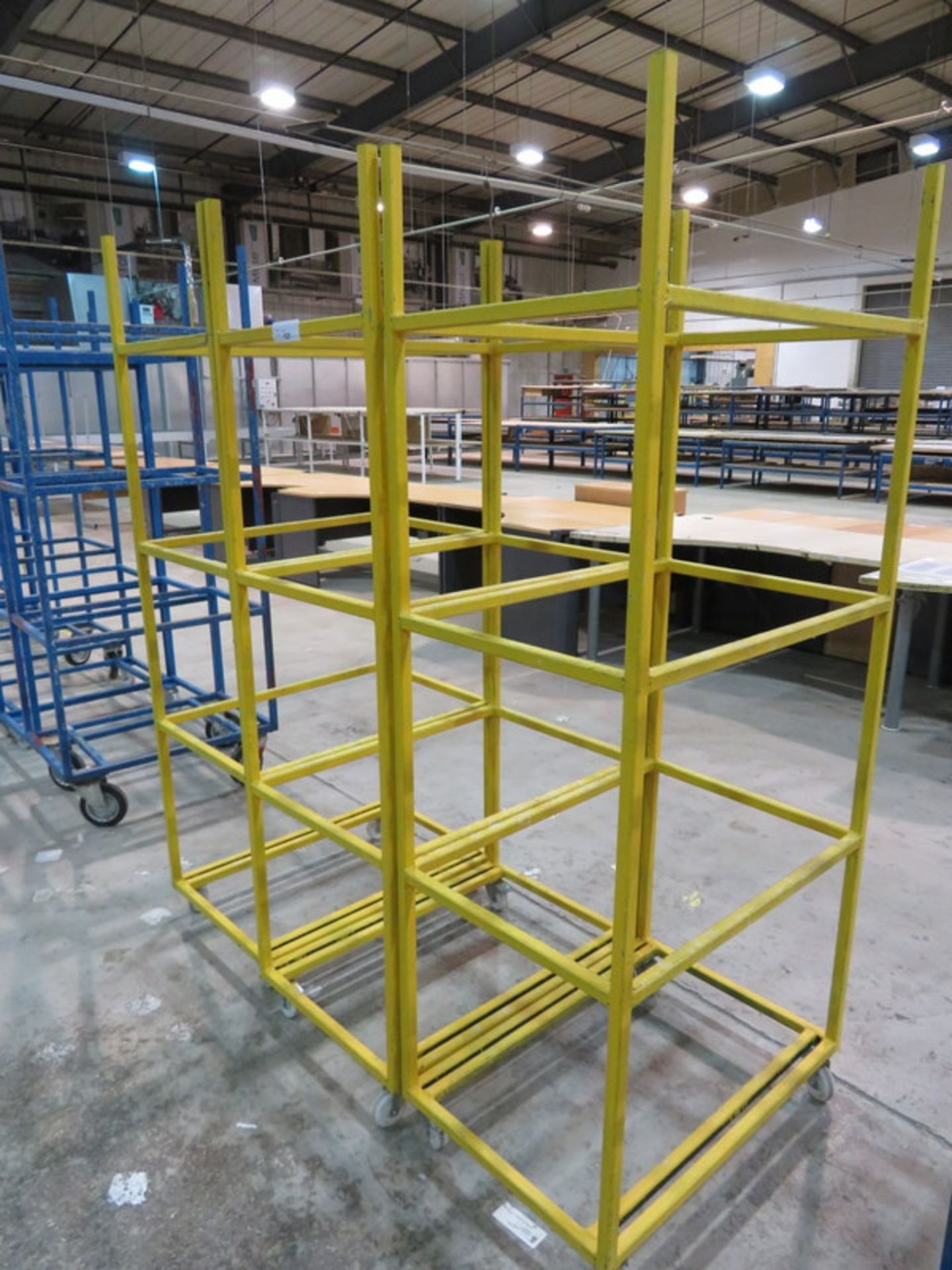 3x Metal 4 shelf racking - 850 x 530 x 1850mm (LxDxH)