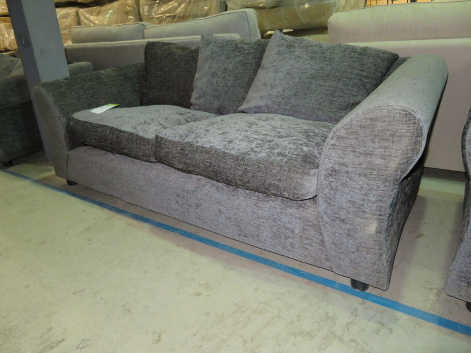 3 Seater charcoal sofa. Ex Display - 1900 x 860mm (LxD) - Image 2 of 3