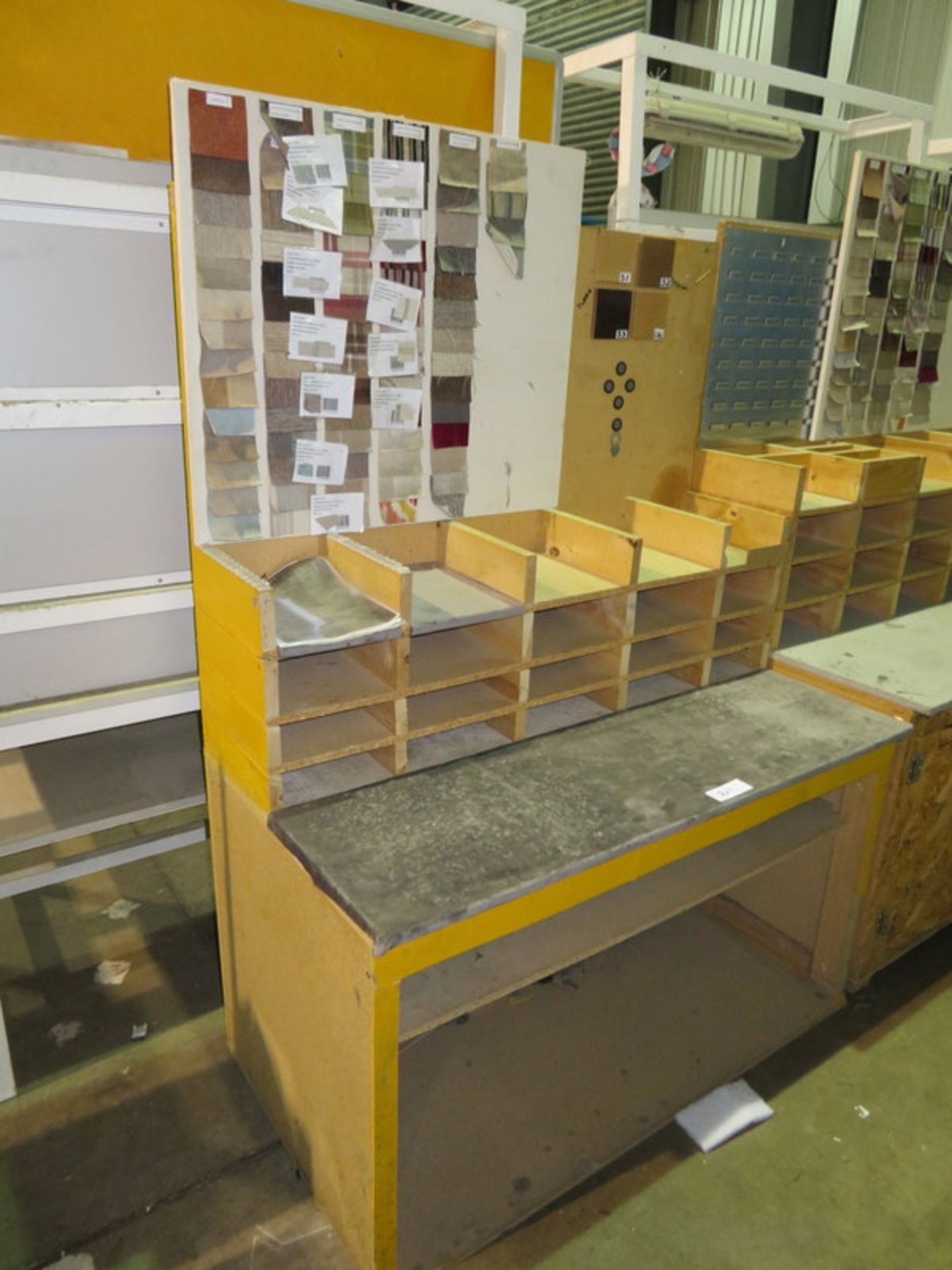 3x Wooden work stations - 1240 x 710 x 1800mm (LxDxH) - Image 2 of 4