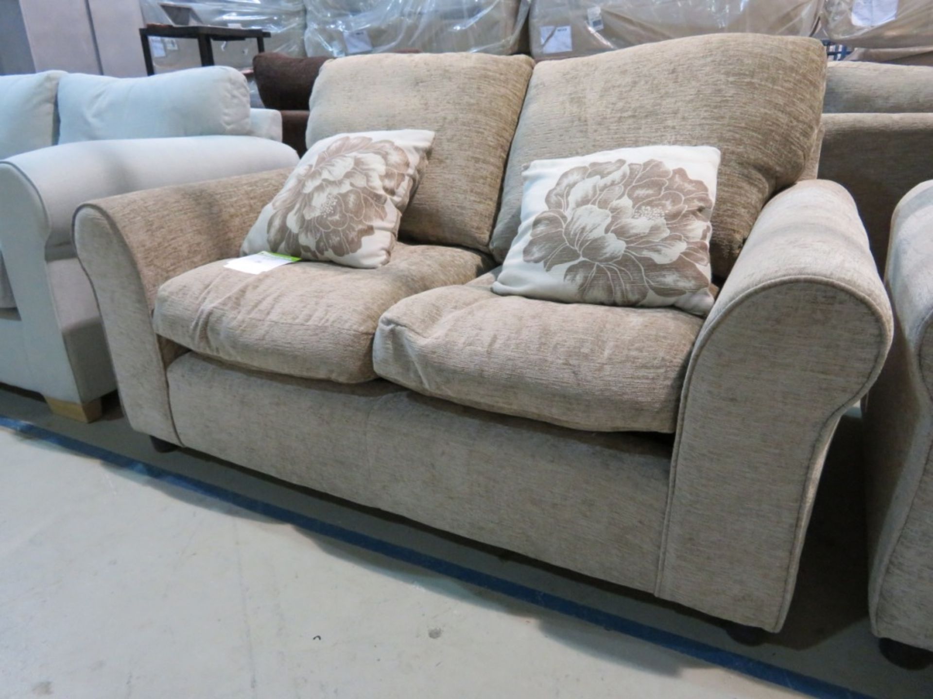 2 Seater brown sofa. Ex Display - 1450 x 850mm (LxD) - Image 2 of 3