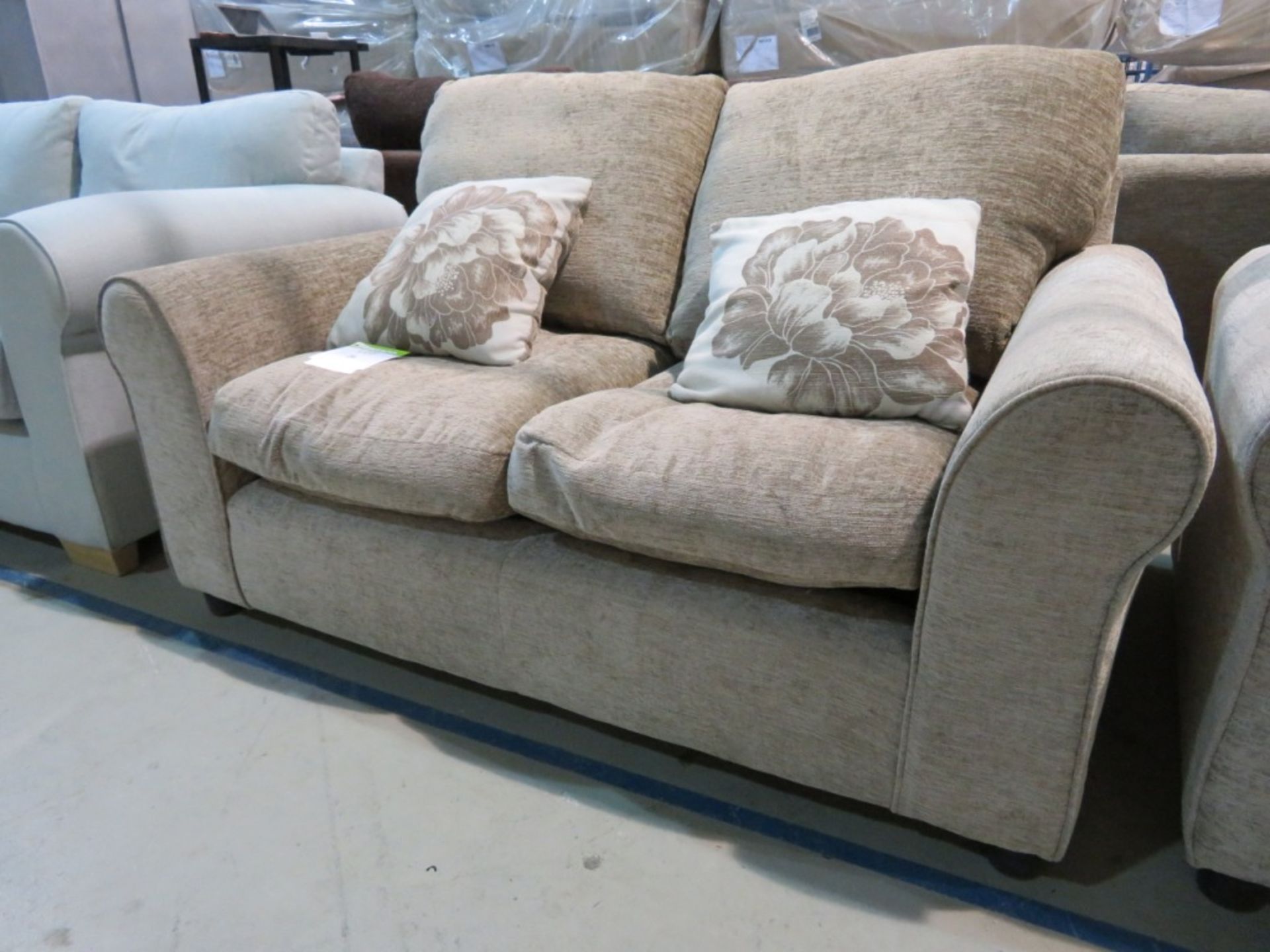 2 Seater brown sofa. Ex Display - 1450 x 850mm (LxD) - Bild 2 aus 3