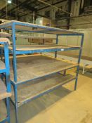 2x Metal frame wooden top work bench - 2000 x 1000 x 890mm (LxDxH)
