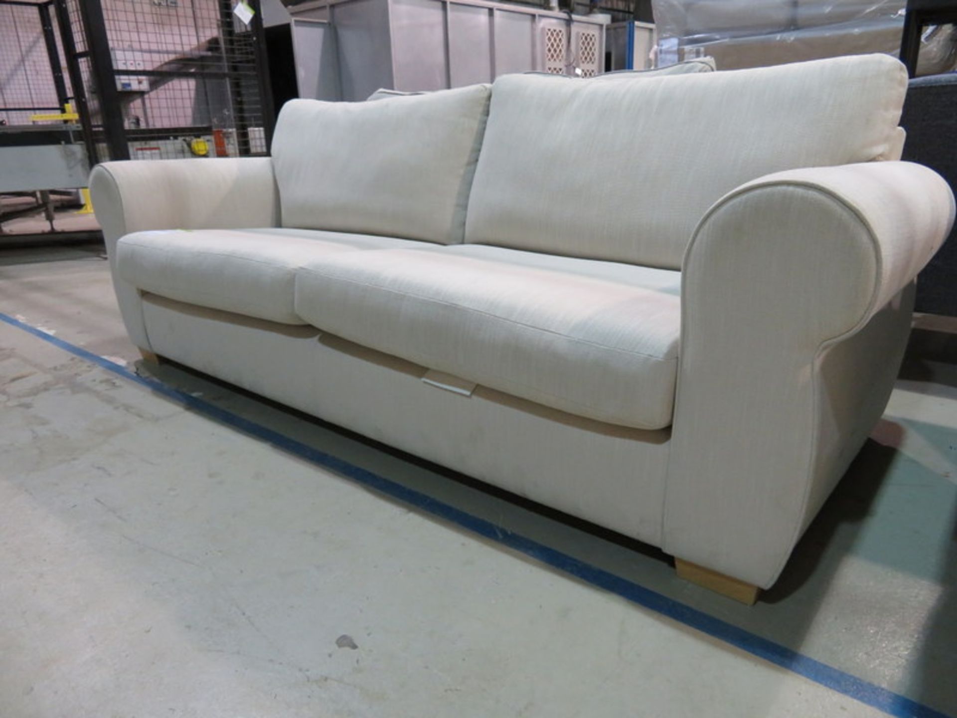 3 Seater beige sofa. Ex Display - 2260 x 900mm (LxD) - Image 2 of 3