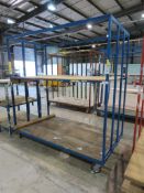 Portable 2 tier warehouse storage unit - 2120 x 1150 x 2200mm (LxDxH)